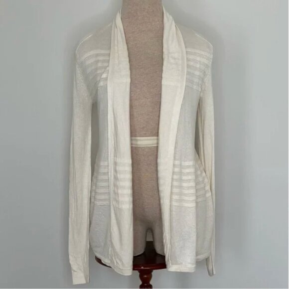 Theory Women's Ashtry O.Honey Silk blend Open Front Cardigan Sweater Size Petite - Picture 1 of 7